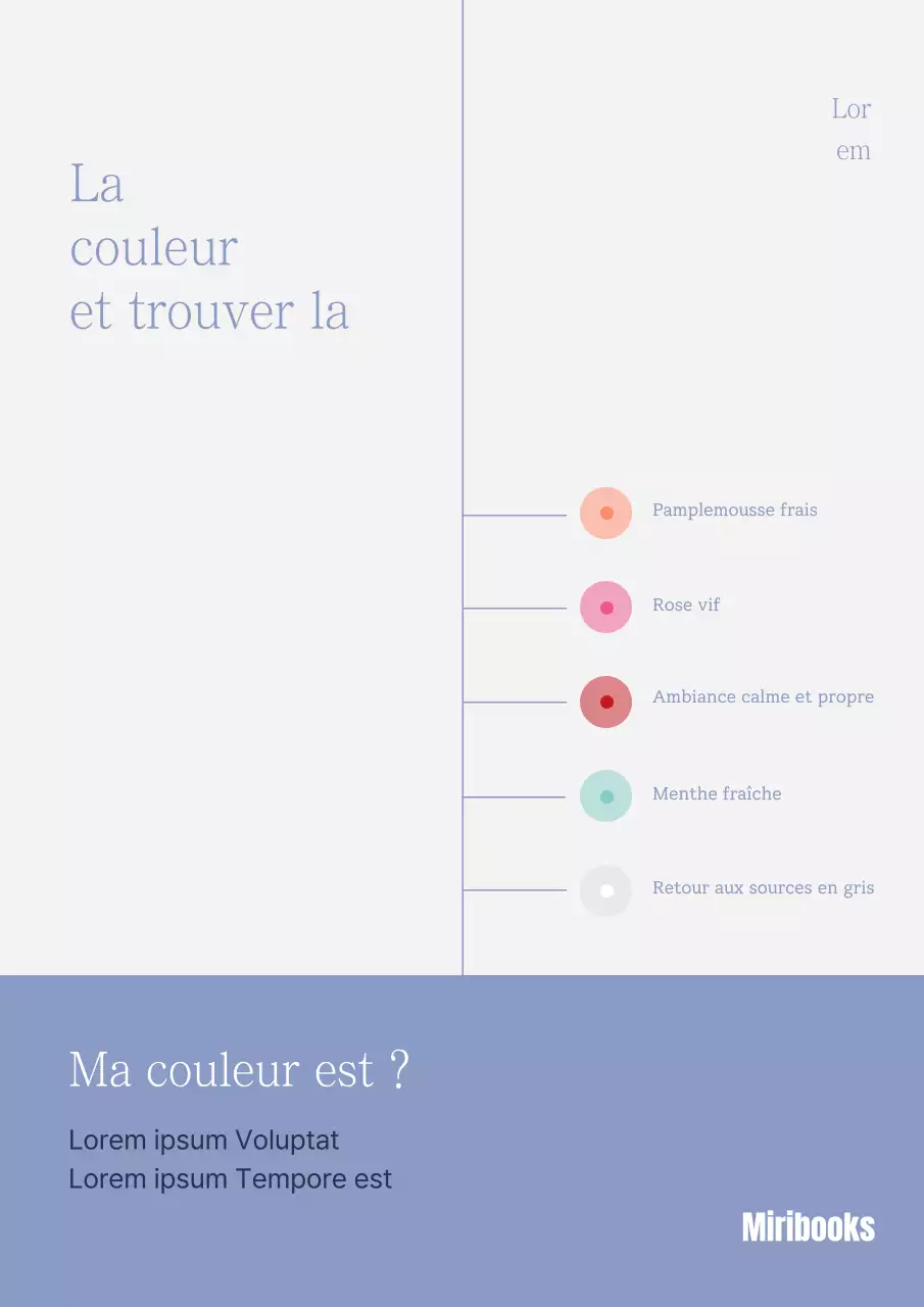 Un témoignage lyrique en couleur avec des points de couleur en bleu