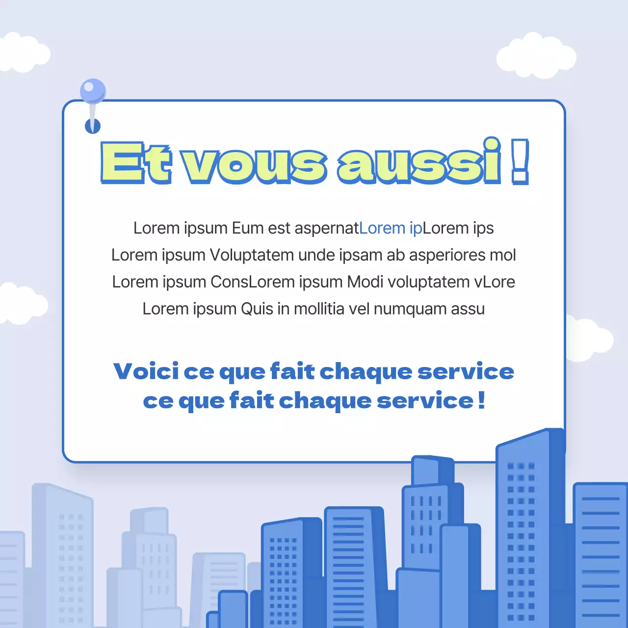 Carte de description d'emploi pastel news design