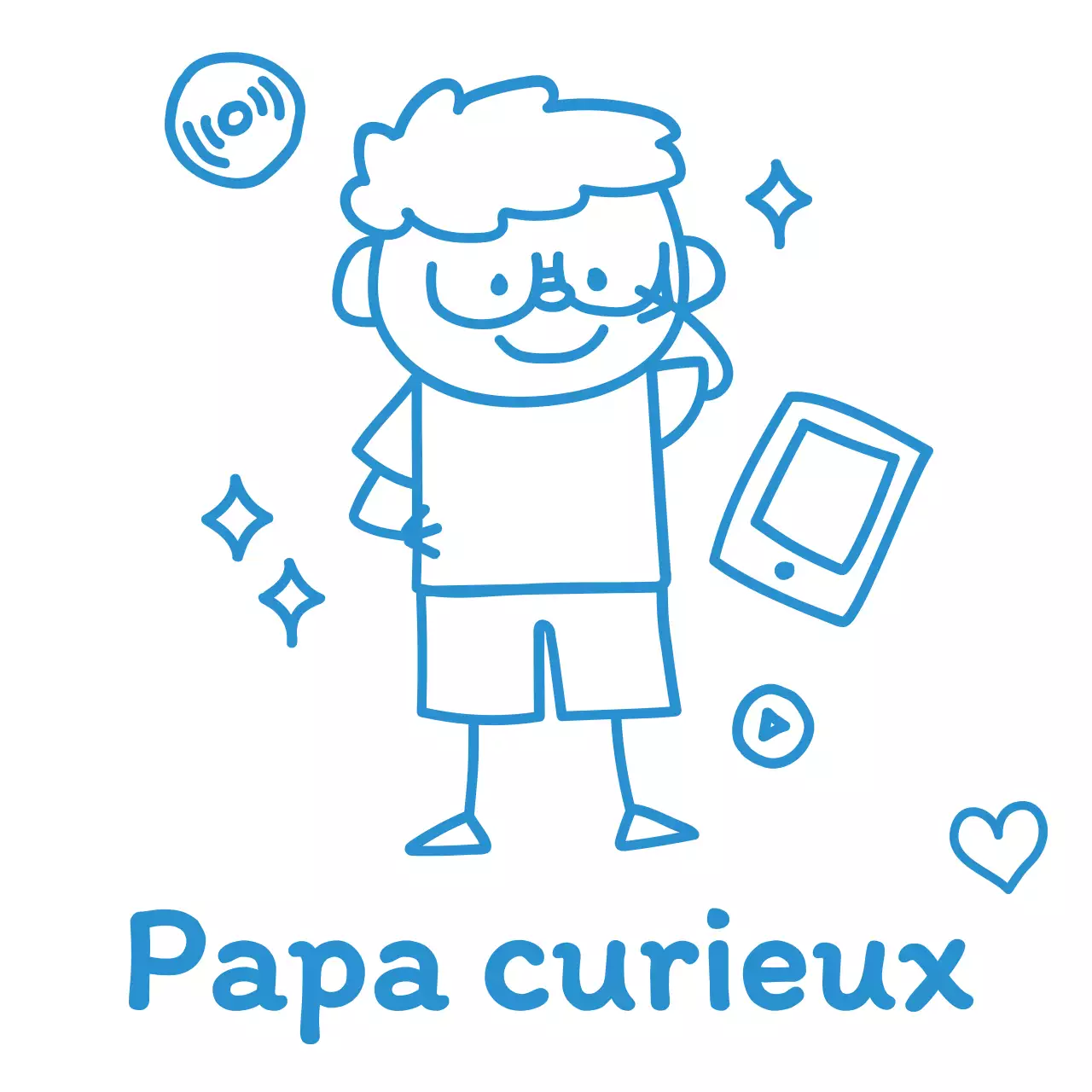 Concept de présentation de la famille avec des illustrations familiales simples et mignonnes de type gribouillis