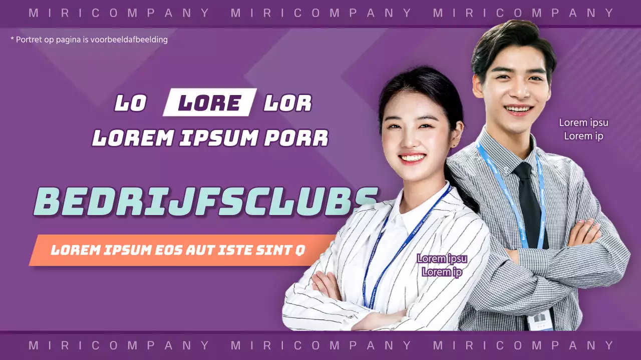 Miniatuurafbeelding van een affiniteitsgroep van een bedrijf met een conceptuele paarse afbeelding