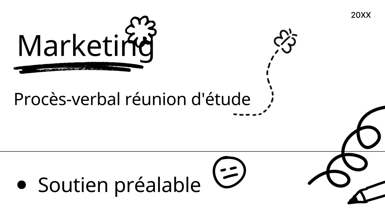 Minutes d'étude en noir et blanc avec un concept de gribouillage