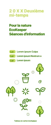 Icône simple de la nature, style combiné en vert et chartreuse À propos de la note d'information sur l'éco-gestion