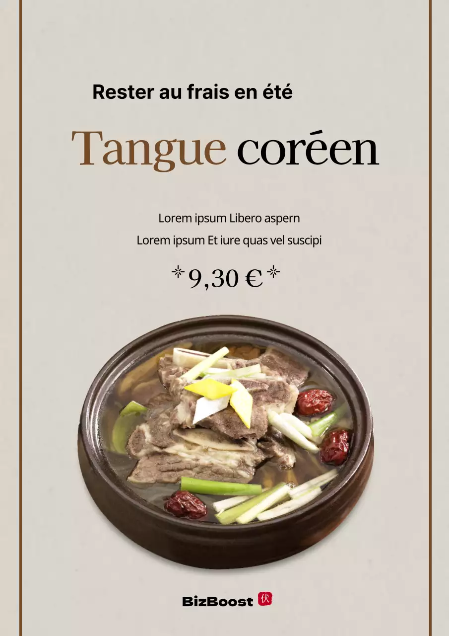 Faites la promotion de votre menu lancé avec des photos de plats bruns