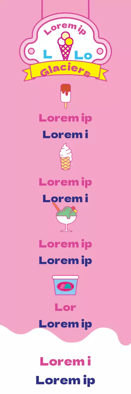 Magasin de glaces - Liste de prix des pictogrammes