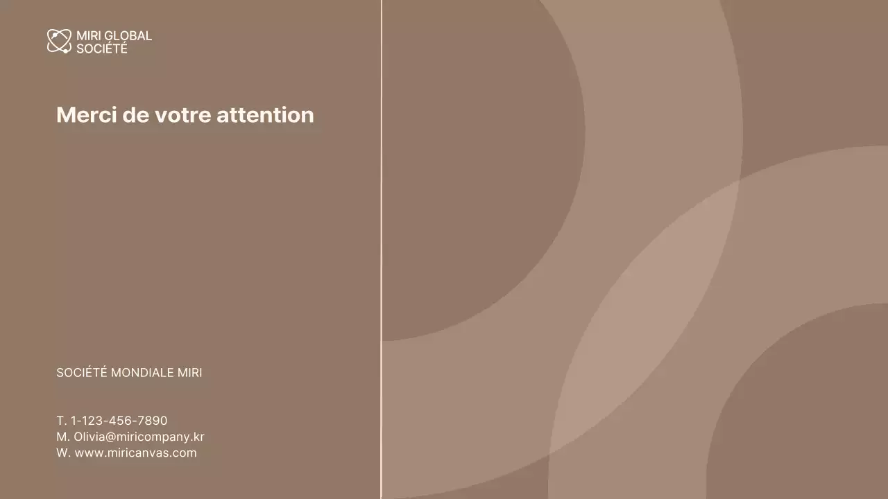 Un profil d'entreprise simple, brun et beige