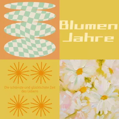 Modernes Albumcover in Gelb und Orange post