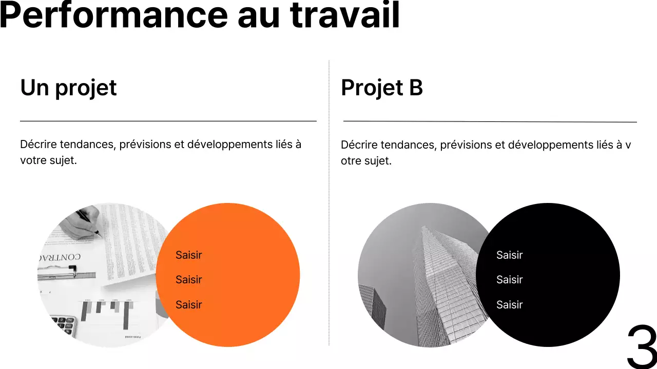  Rapport d'activité minimaliste en orange et noir