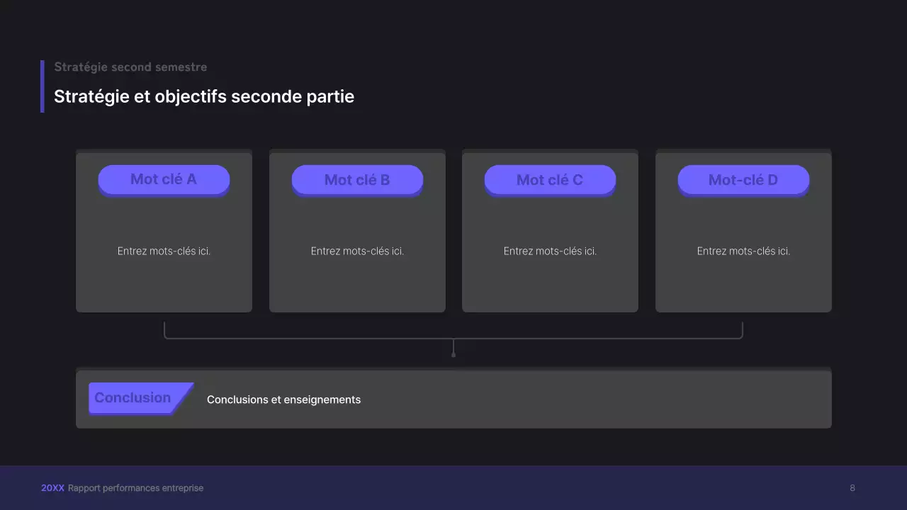 Kit de présentation d'entreprise violet, concept UI tridimensionnel