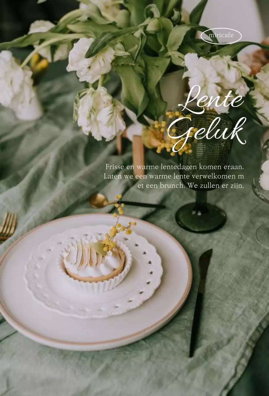 Dessertartikelen met warme lenteconcepten