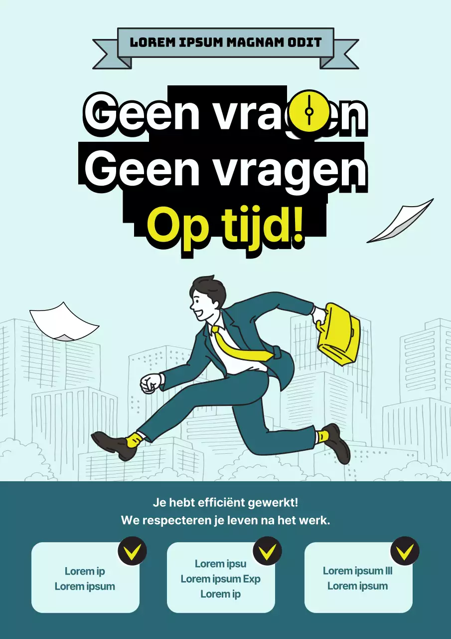 Webposter ter promotie van de interne campagne van Greentone
