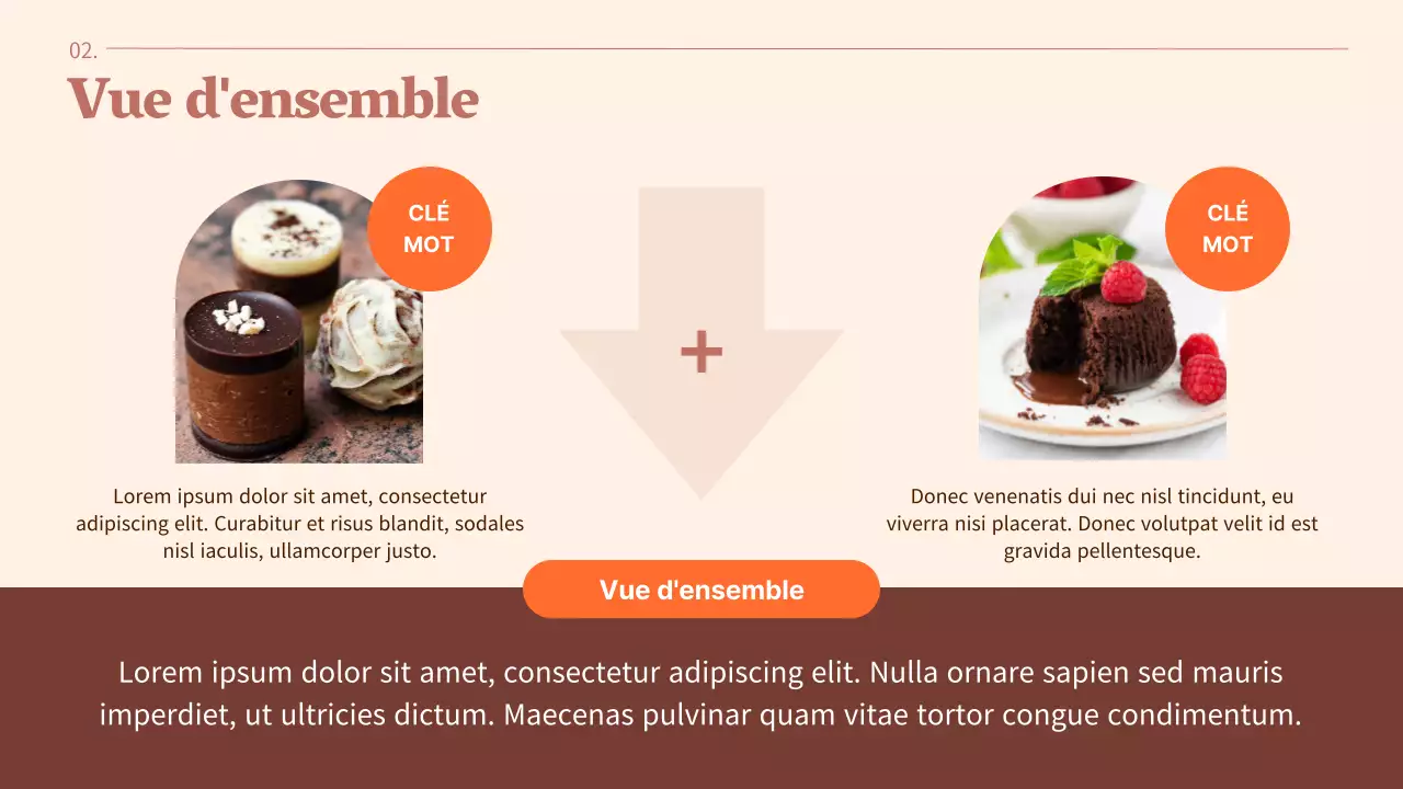 Planificateur calme et simple pour la Saint-Valentin avec des accents orange sur un fond marron chaud