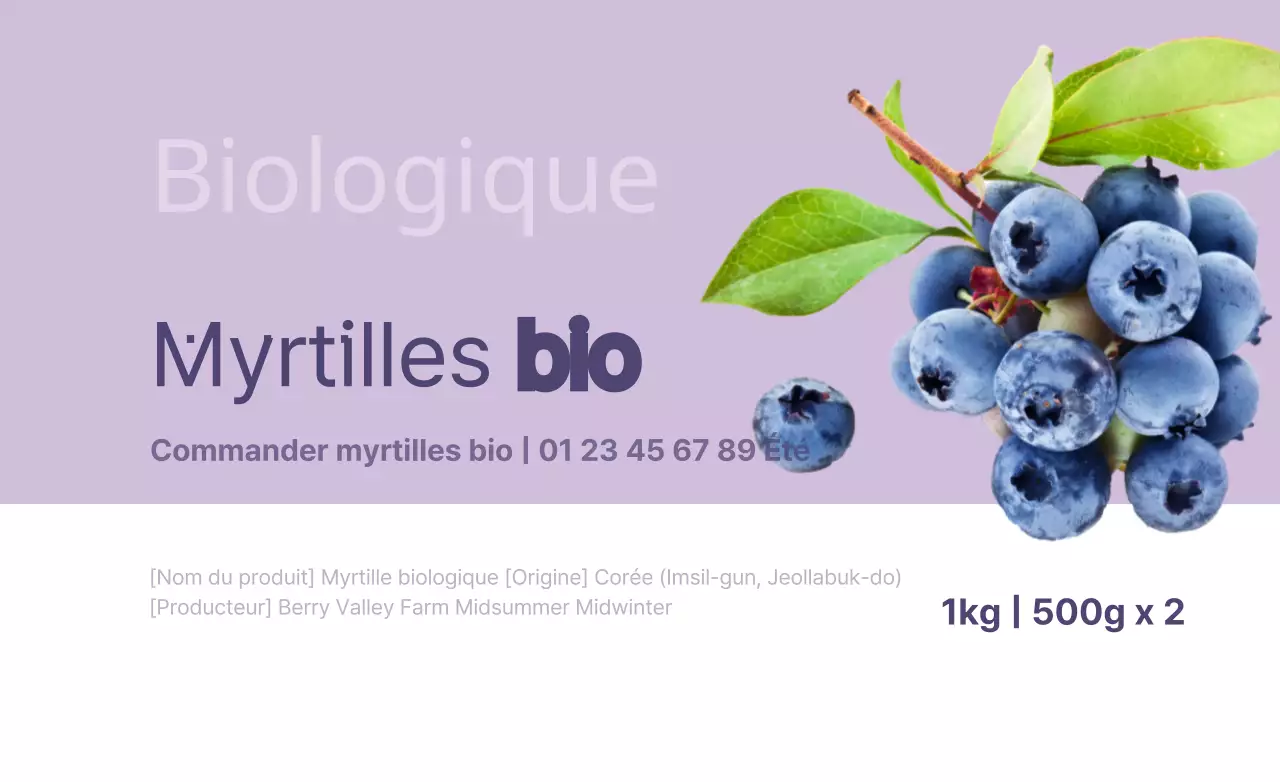 Myrtilles bio