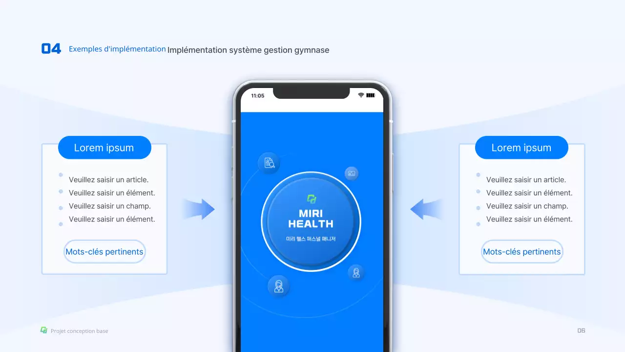 Défi scientifique et technique avec le concept de forme tridimensionnelle bleue