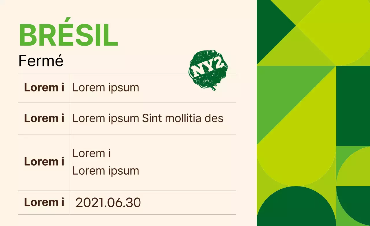 Étiquette de café en grains à motifs colorés Brésil