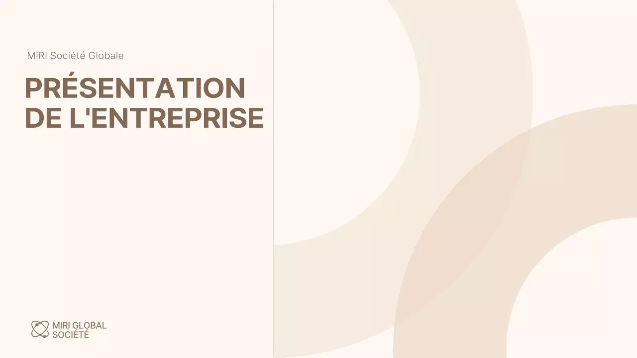 Un profil d'entreprise simple, brun et beige