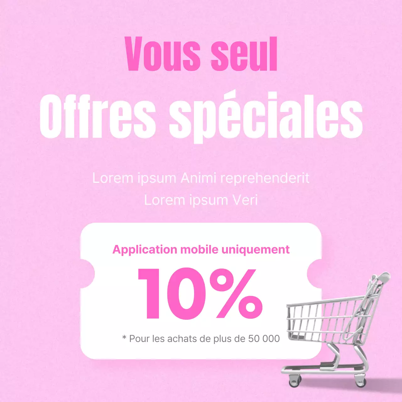 Promouvoir les réductions avec un simple coupon rose