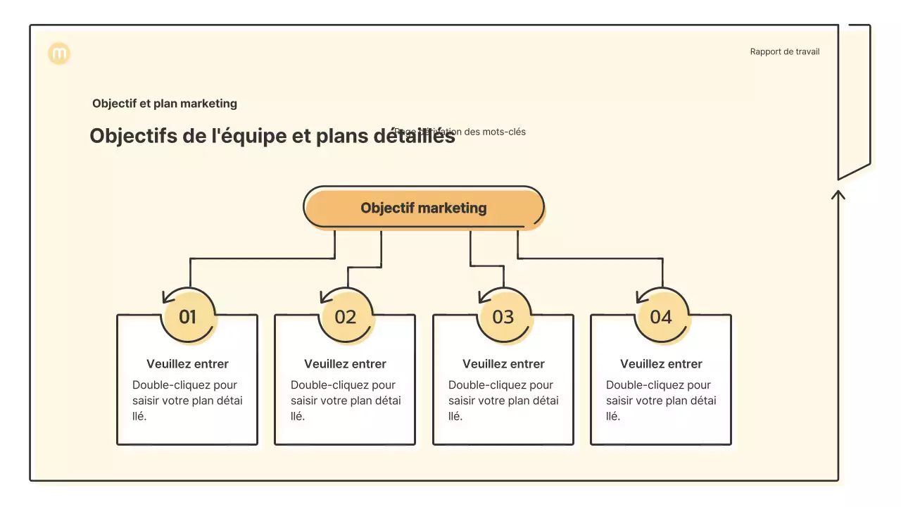Formes ponctuelles avec flèches en jaune clair Kit de présentation d'entreprise