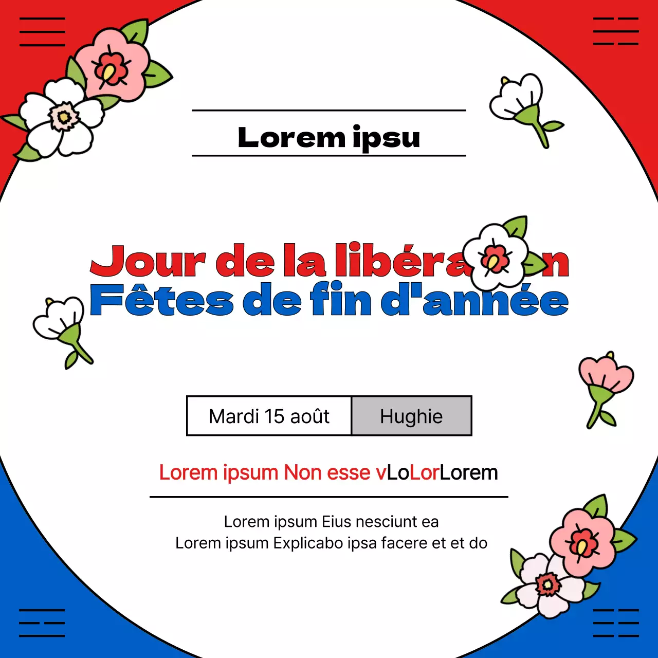 Un billet oriental rouge et bleu pour le Jour de l'Indépendance