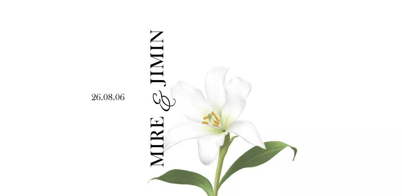 Eau de mariage simple et luxueuse en blanc et noir