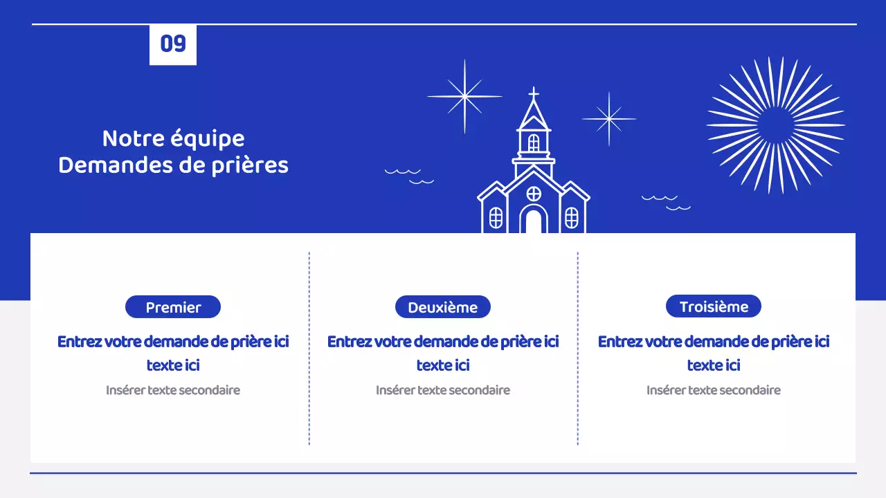 Une mission d'été simple avec des lignes bleues et blanches
