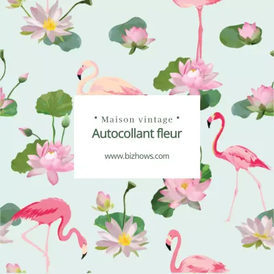 AUTOCOLLANT FLEUR