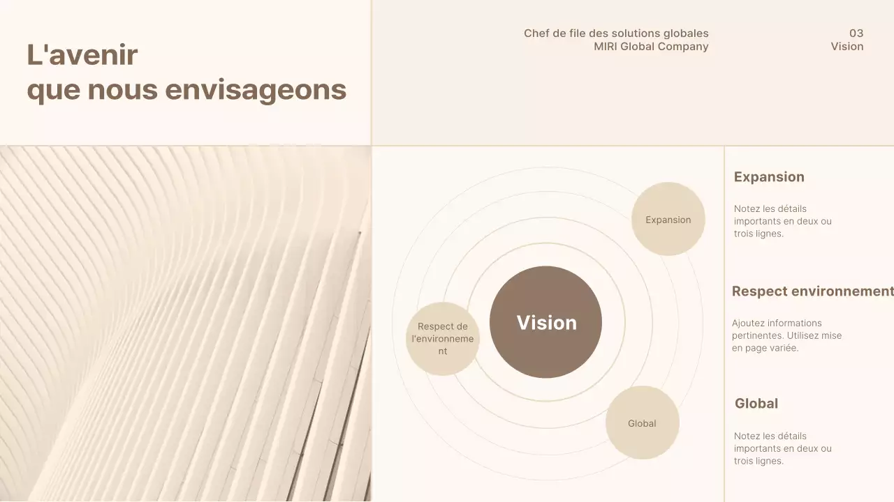 Un profil d'entreprise simple, brun et beige