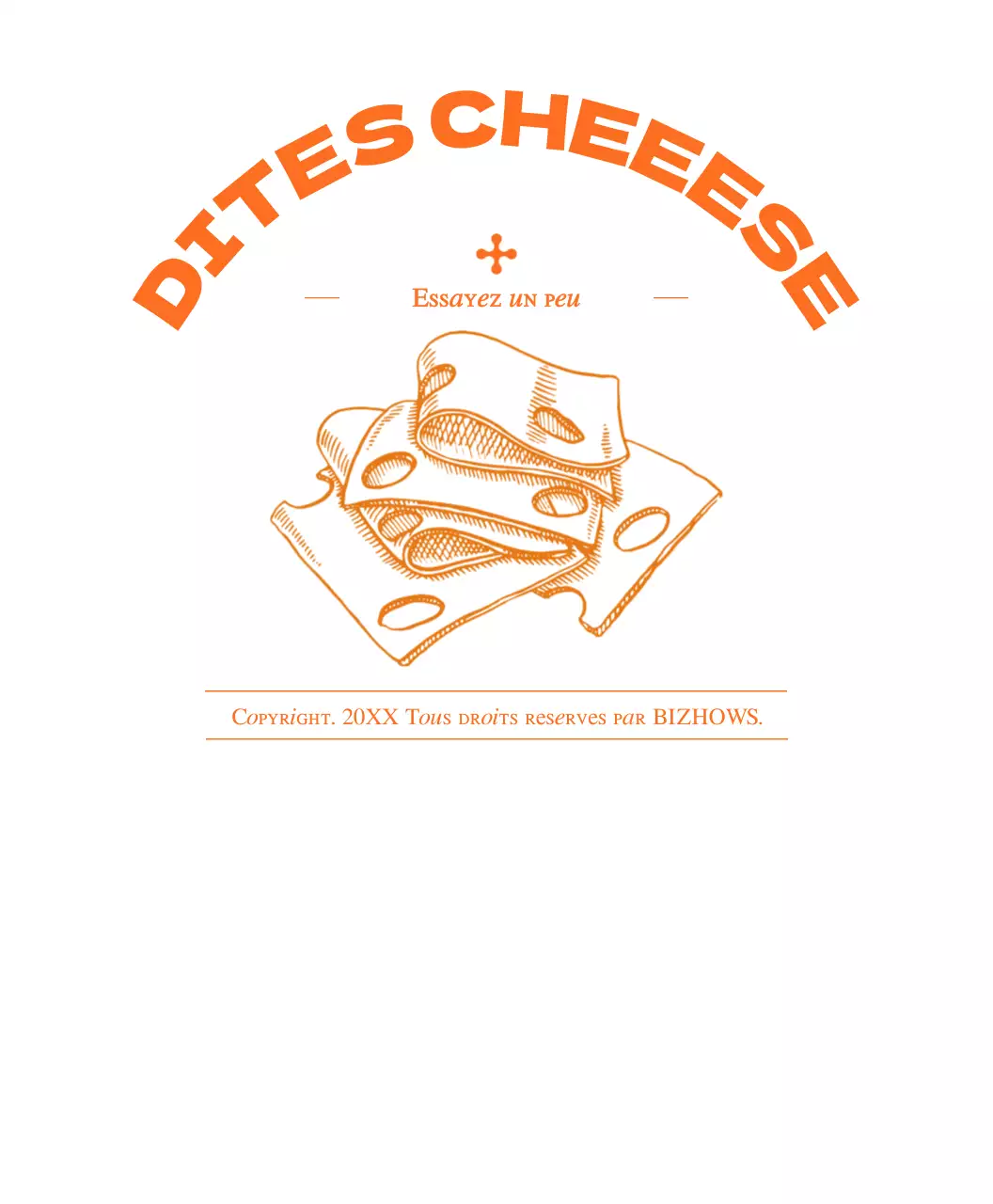 Illustration du fromage en tranches à l'orange