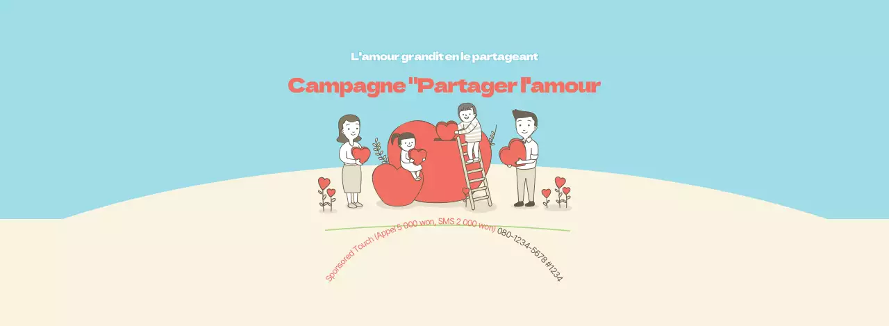 Rouge, bleu et beige pour le quartier