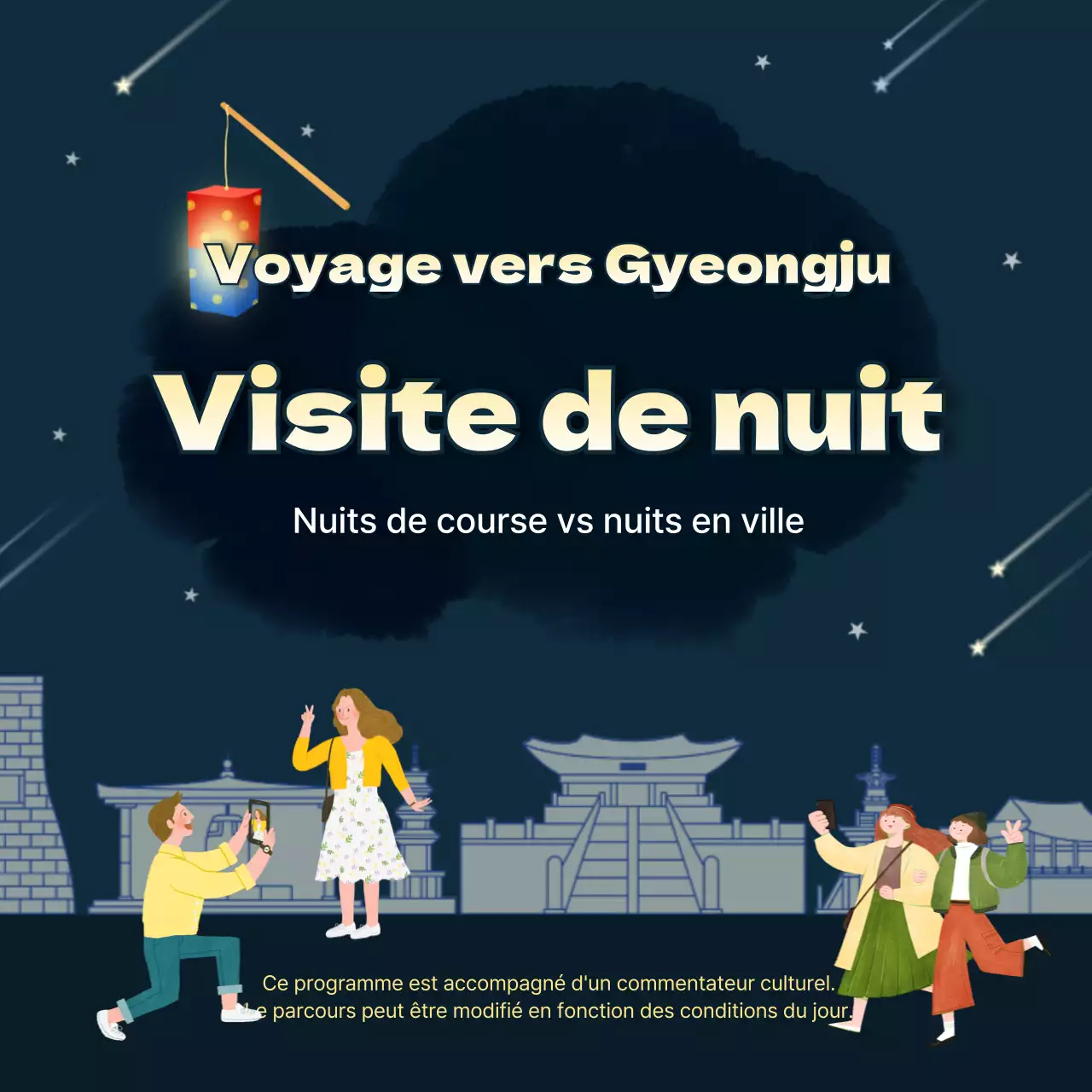 Promotion par Namsaektone de la tournée des nuits de course