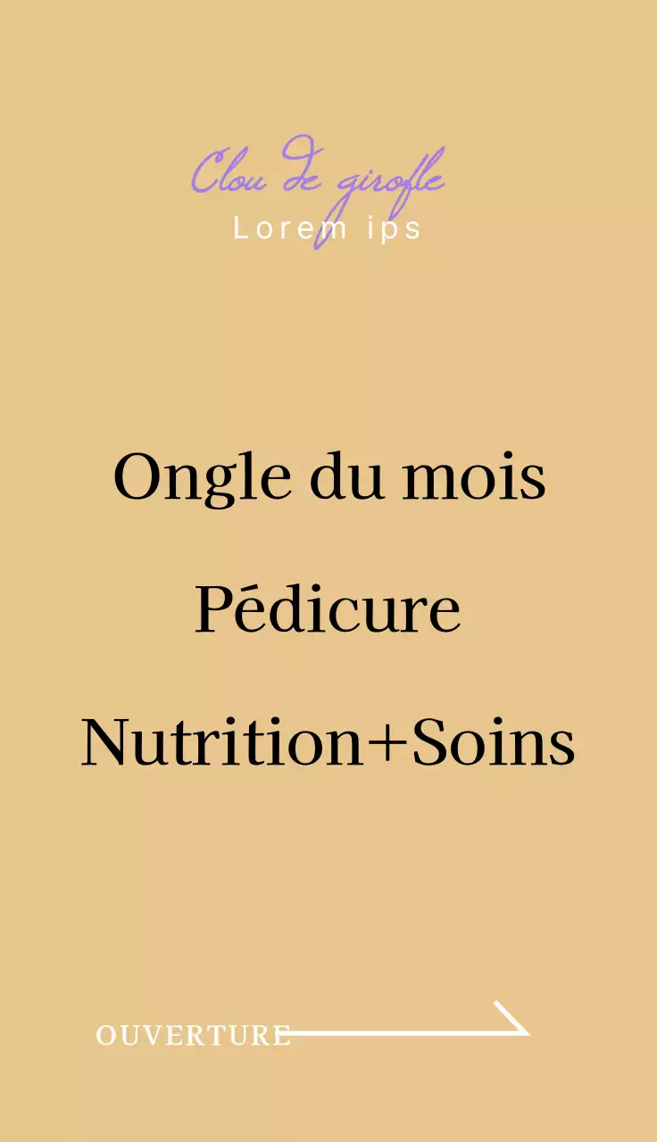 Promouvoir un salon de manucure avec une écriture manuscrite en violet et blanc