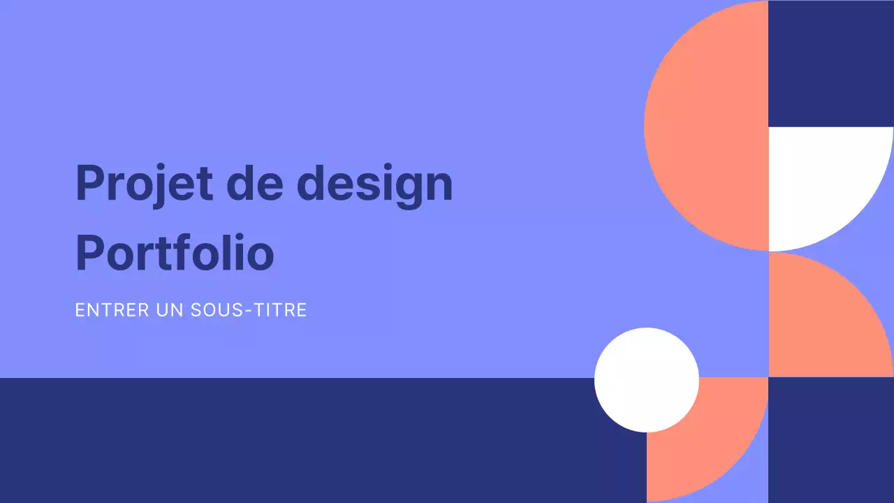 Bleu et orange formes géométriques motif style présentation géométrique minimal