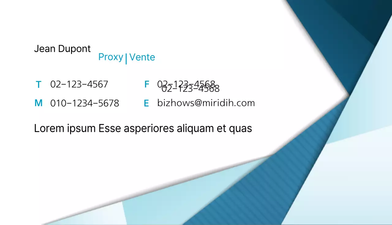 Cartes de visite d'entreprise