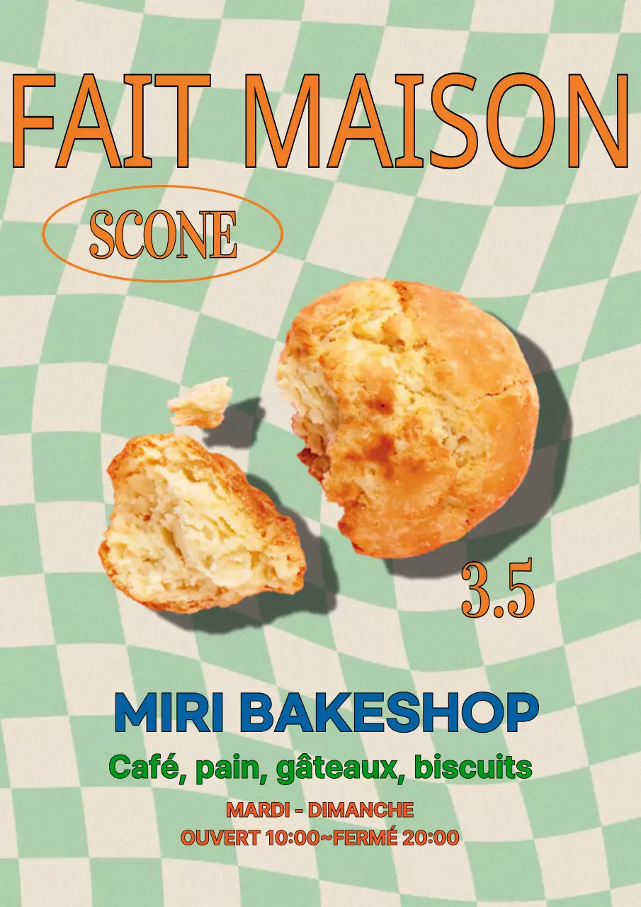 Affiche de café menthe et orange