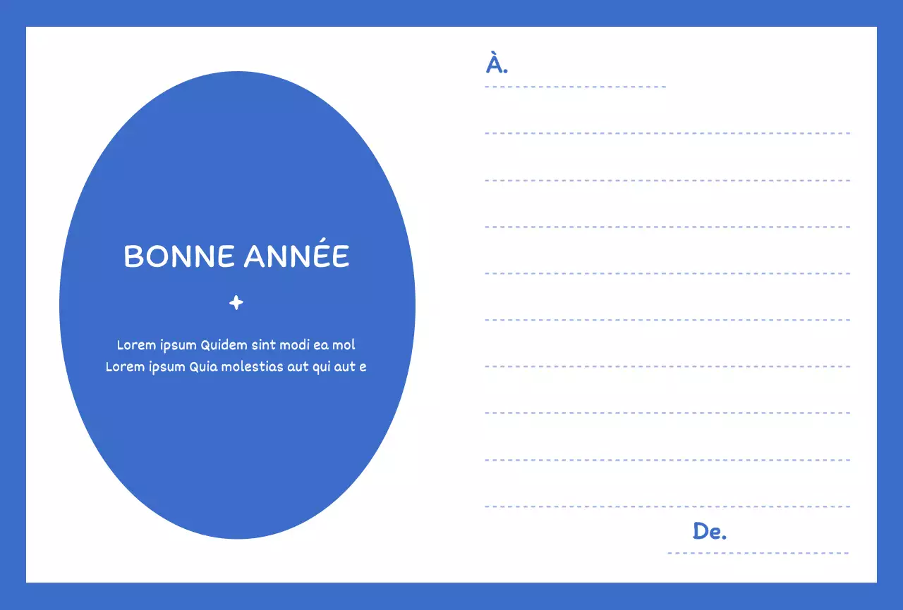 Illustration ronde bleue et blanche d'un tigre mignon, concept du nouvel an