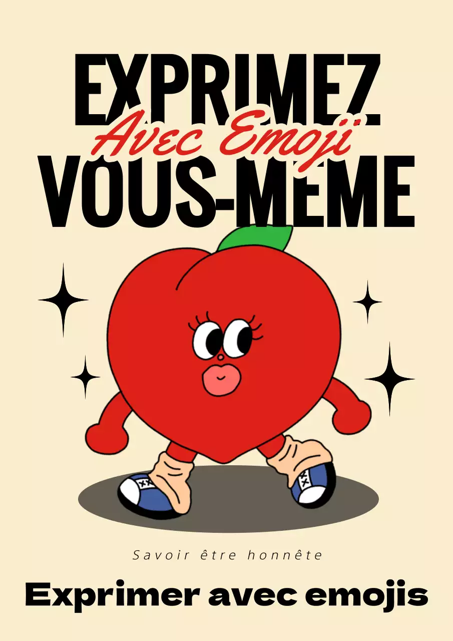 Yellow and Red Cute Characters Emoji Day post (en anglais)