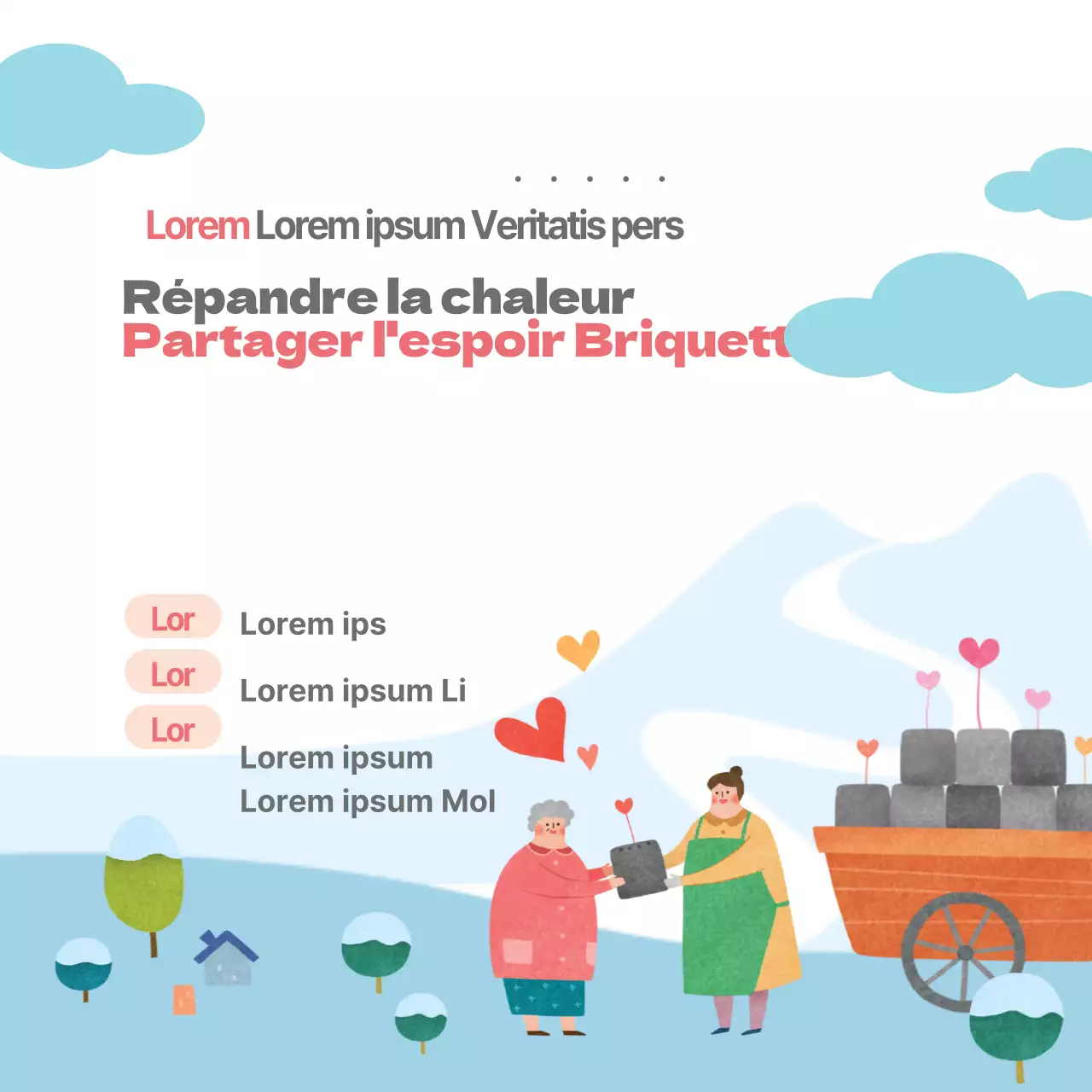 Partage des briquettes