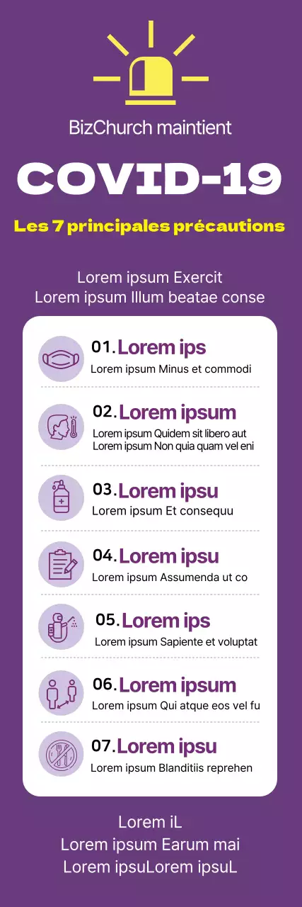 Un guide violet et soigné pour la prévention de la COVID-19