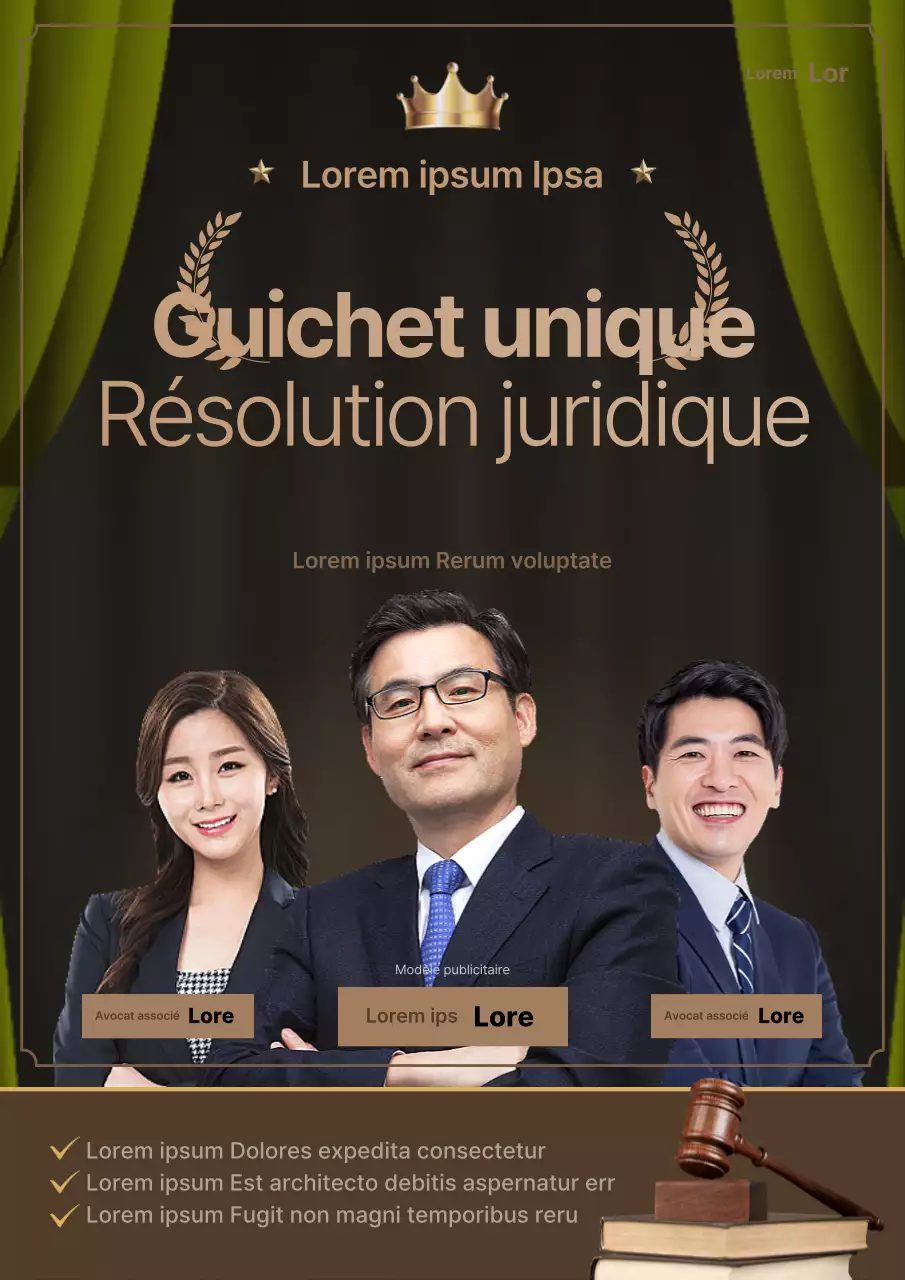 Promouvoir votre cabinet d'avocats avec un look brun et professionnel