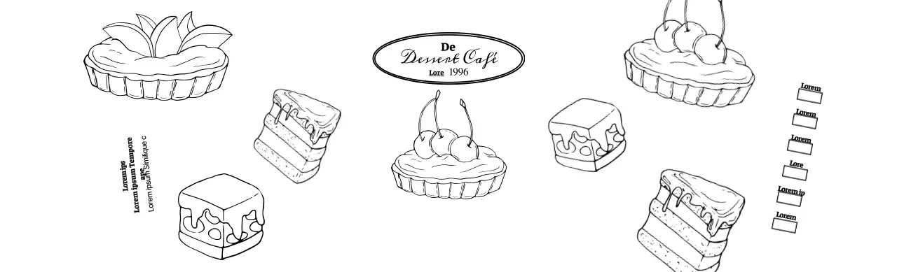 Promoot en informeer cafés met een emotioneel logo in roodbruin en lichtgeel