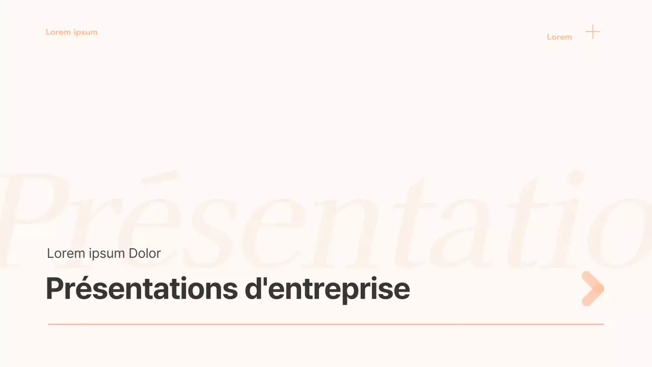 Un plan d'affaires simple en orange et beige