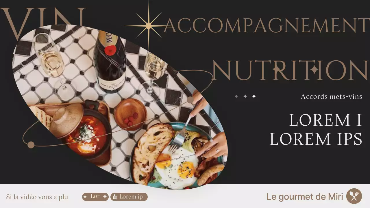 Mise en page d'images émotionnelles en noir et or