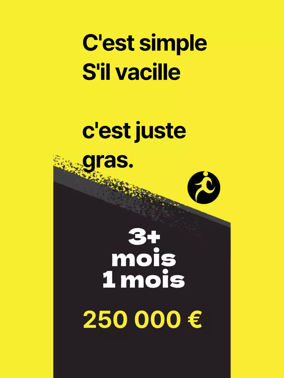 Une bannière audacieuse en jaune et noir