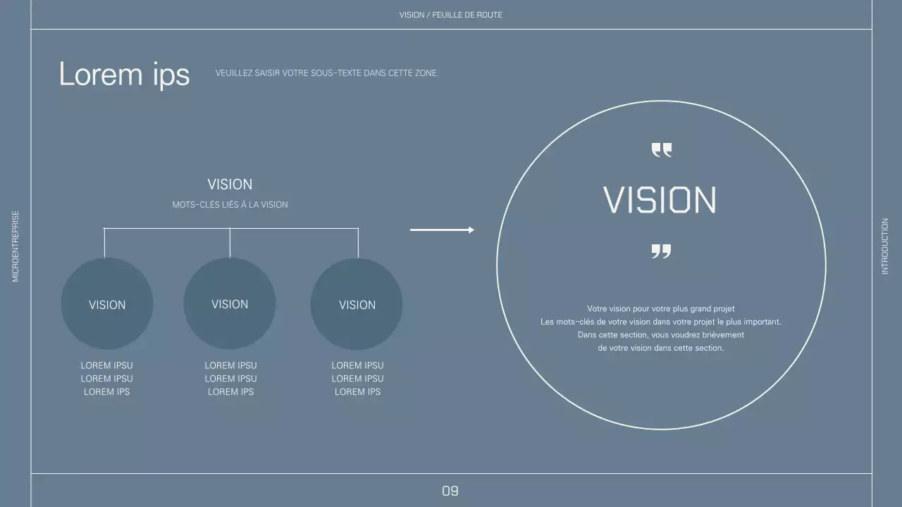 Mise en page simple en beige et marine pour un profil d'entreprise