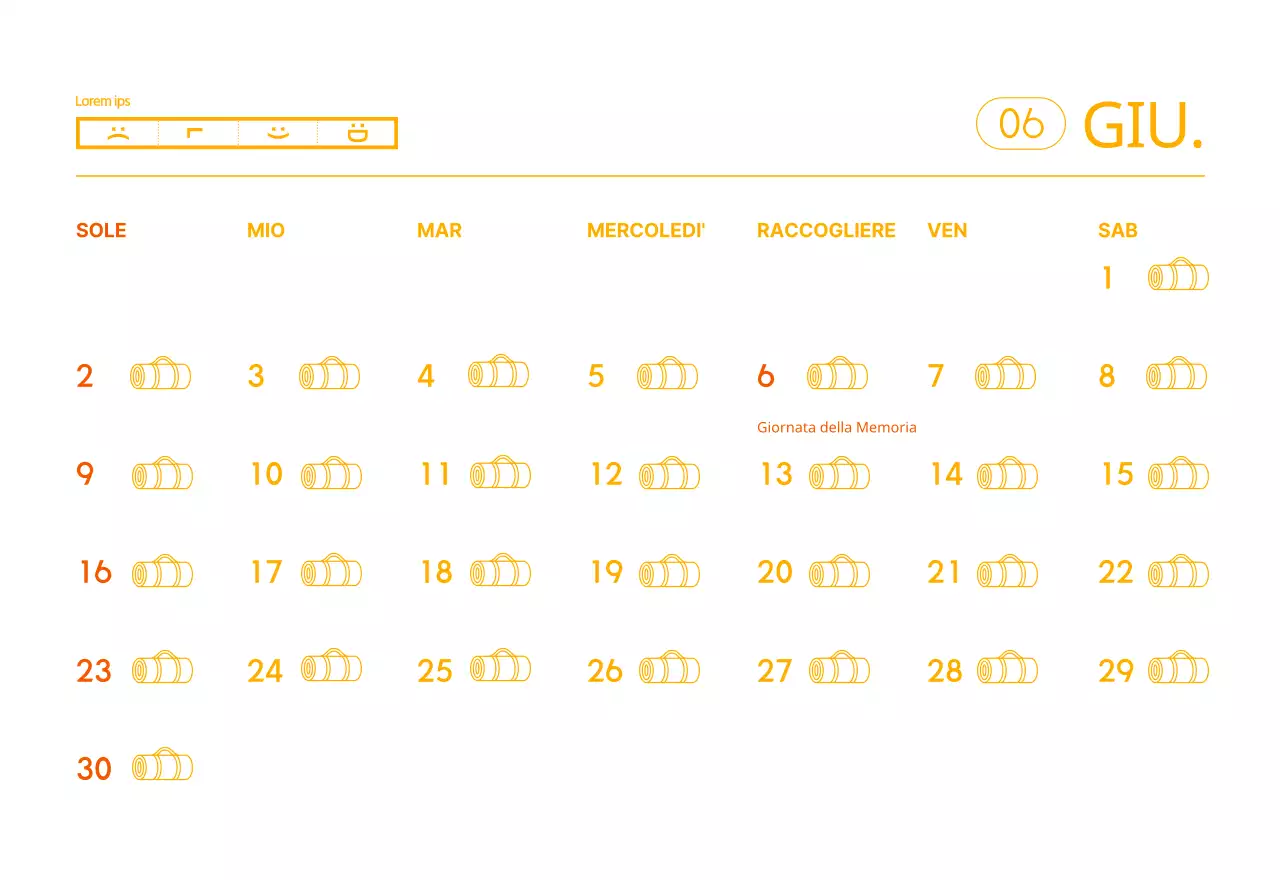 Calendari arancioni da regalare per promuovere il vostro studio di yoga