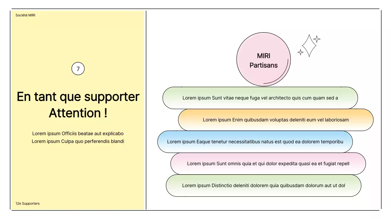 Cérémonie de lancement des supporters avec des formes pastel de cadres solaires