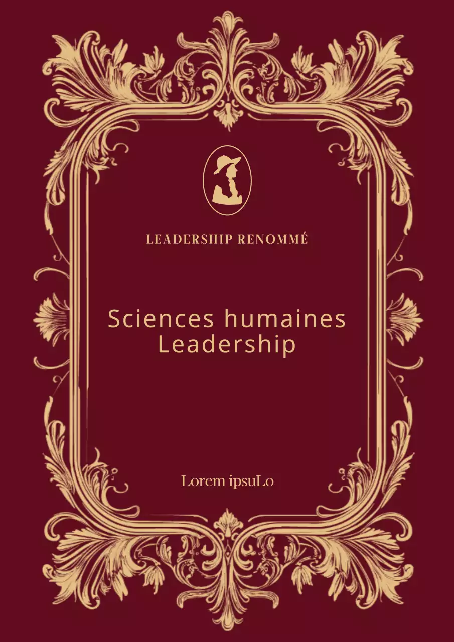 Humanités dans un cadre baroque rouge