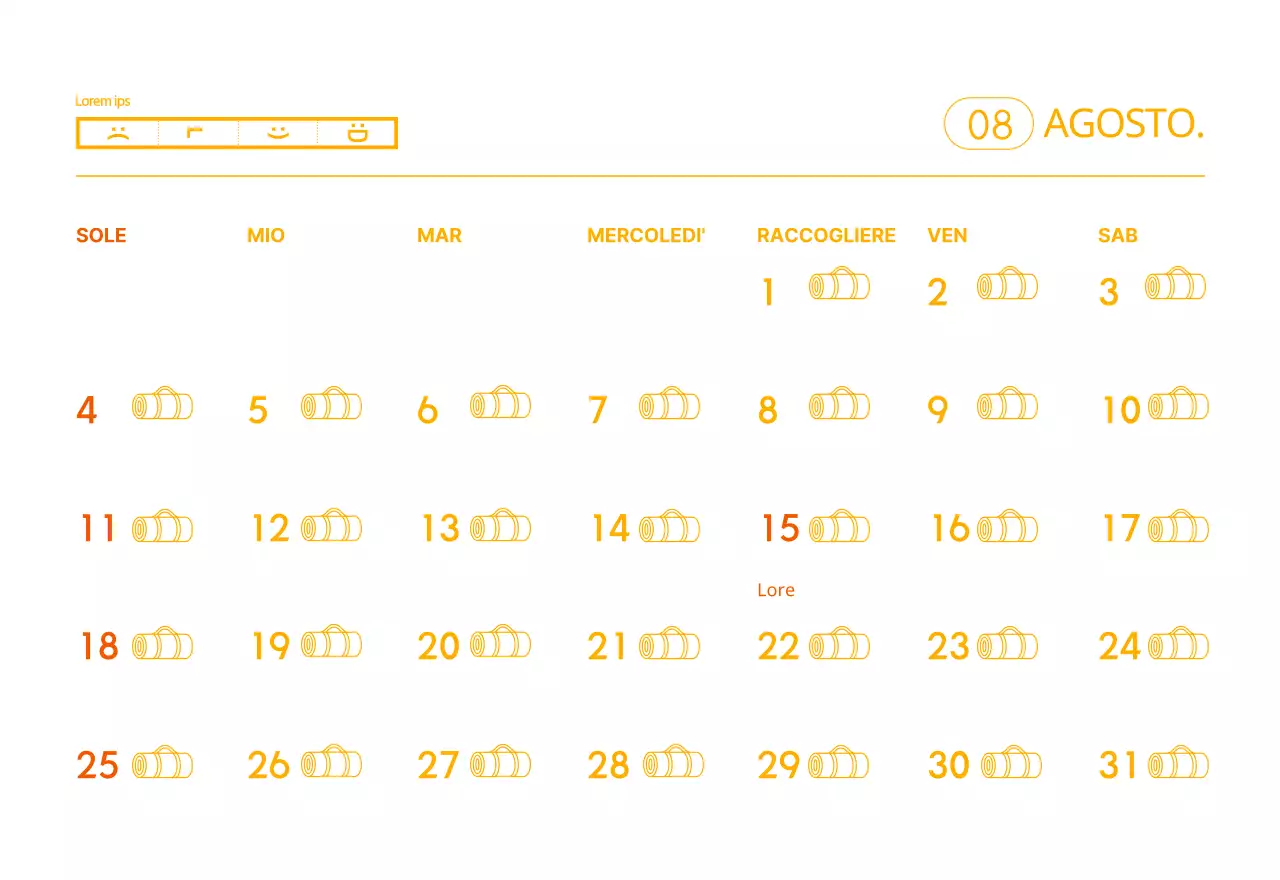 Calendari arancioni da regalare per promuovere il vostro studio di yoga