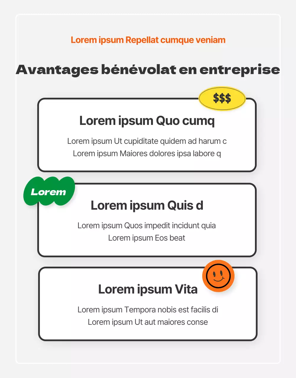 Rencontrez nos jeunes volontaires internes, énergiques et de couleur orange (page détaillée)