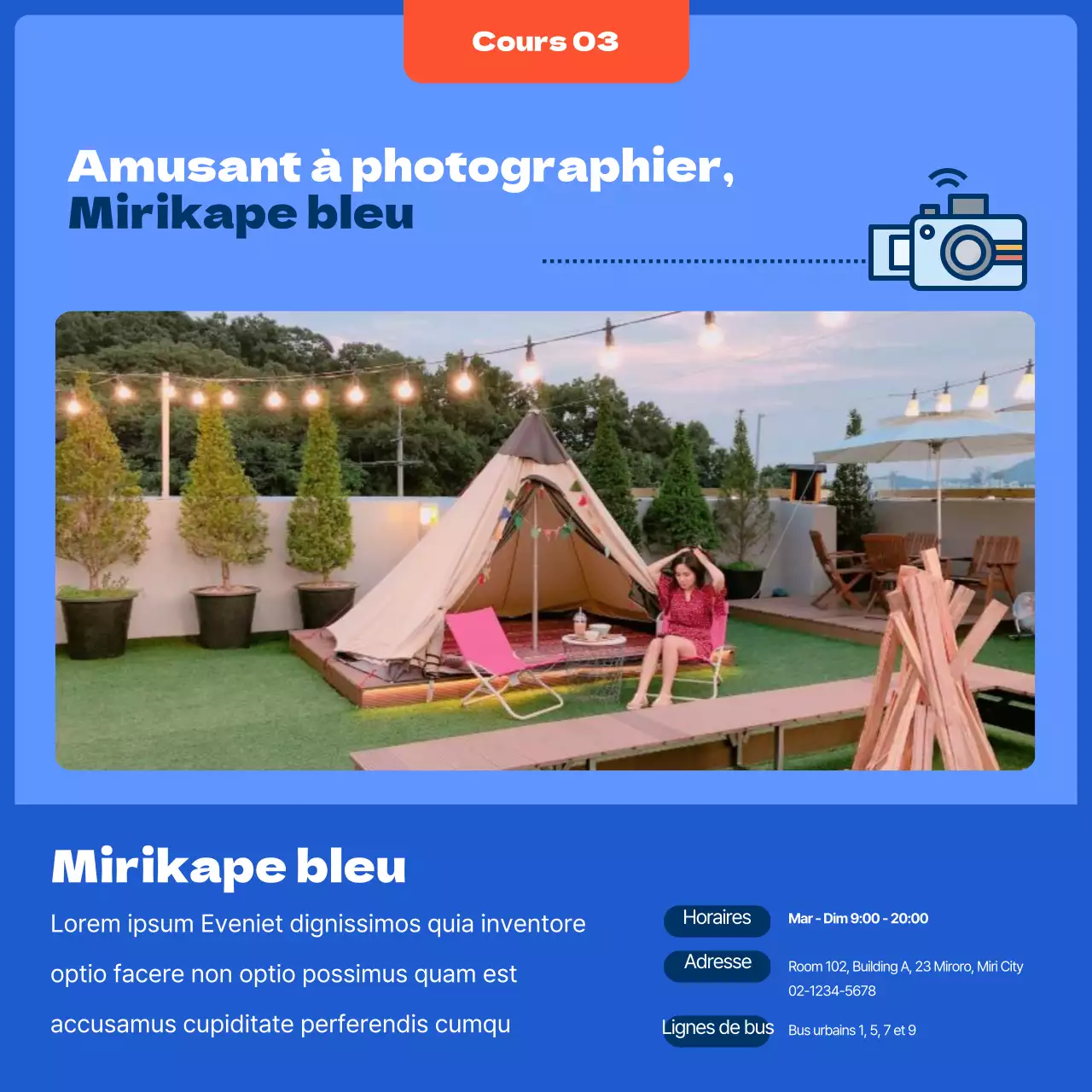 Un joli voyage de quartier avec un concept de carte de voyage bleue