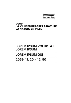 Texte noir et simple Mise en page Guide d'information sur l'exposition de photos